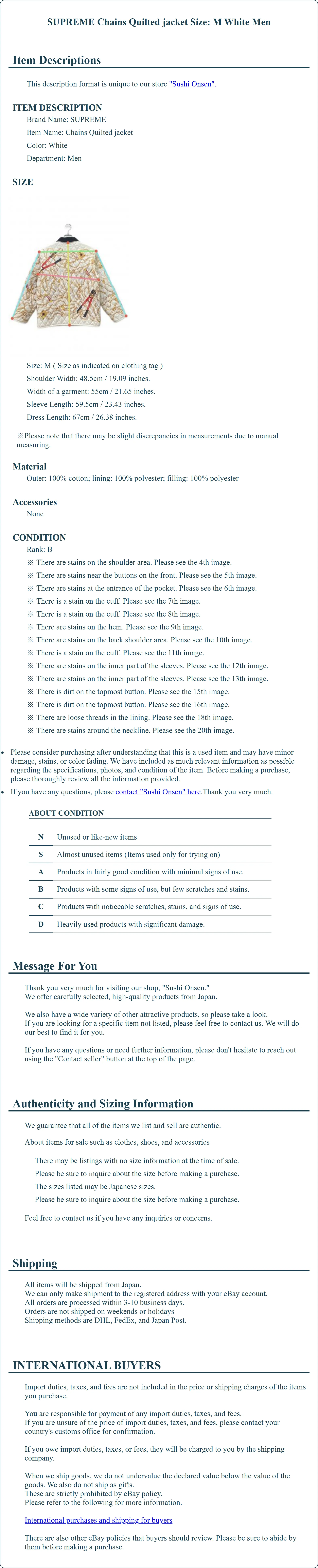 Product Details for Sushi Onsen