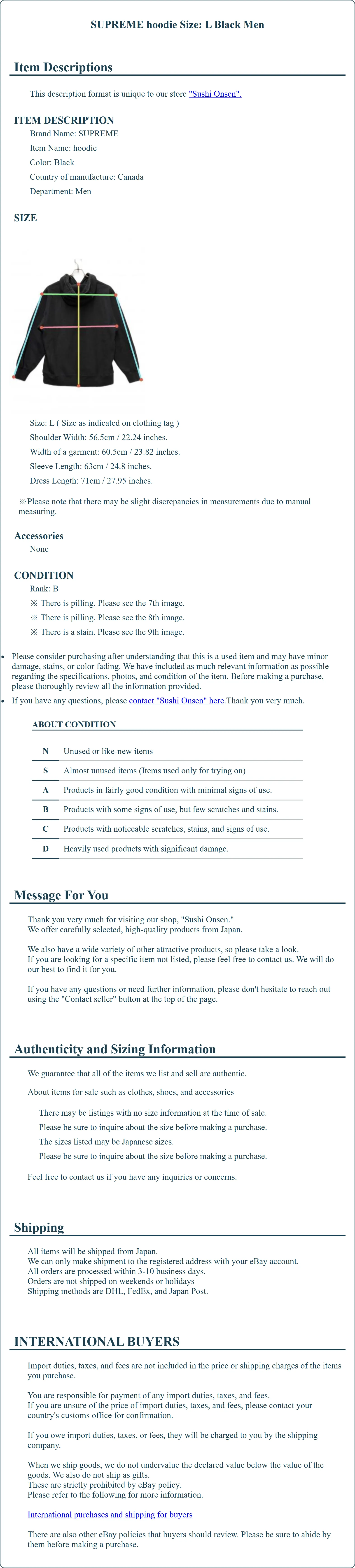 Product Details for Sushi Onsen