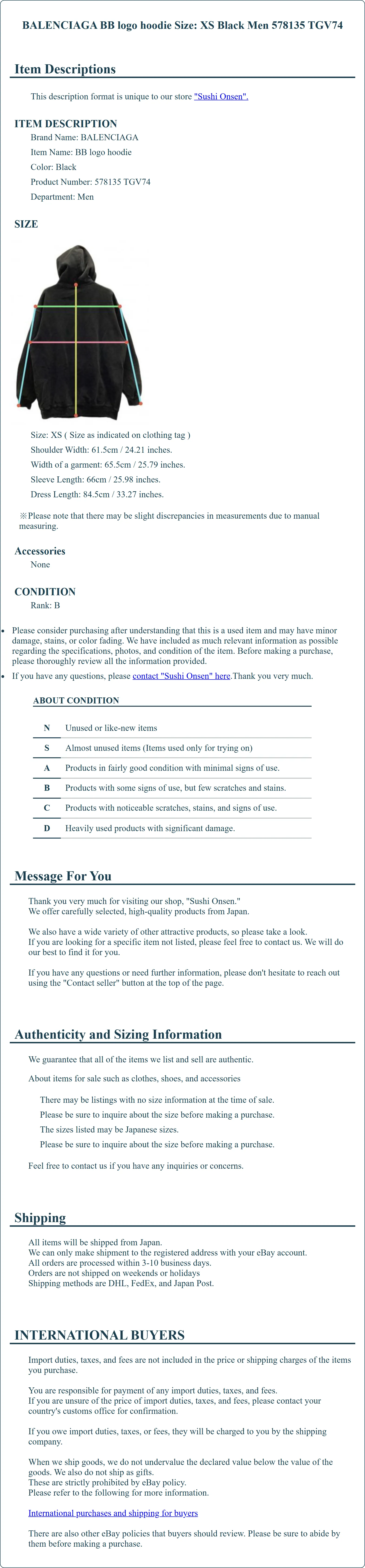 Product Details for Sushi Onsen