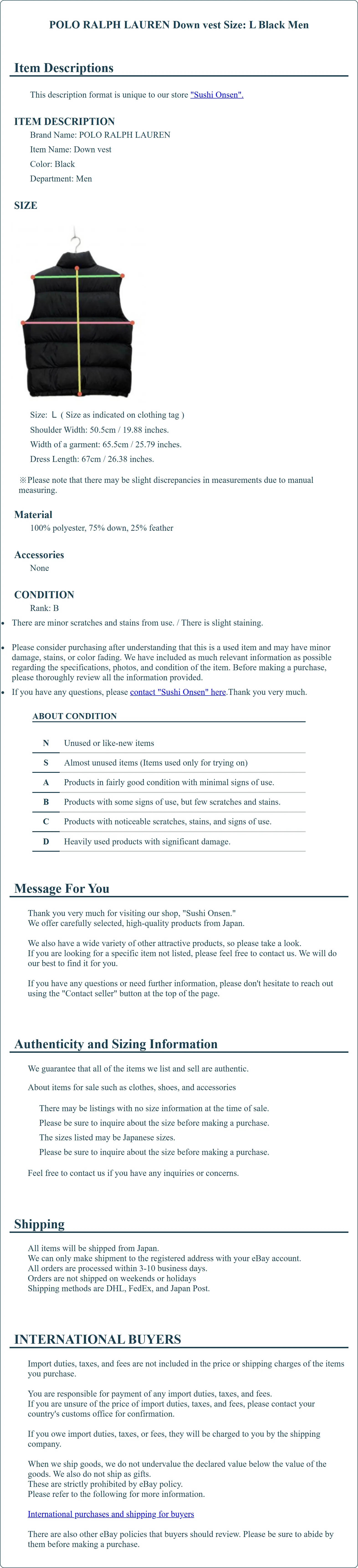 Product Details for Sushi Onsen