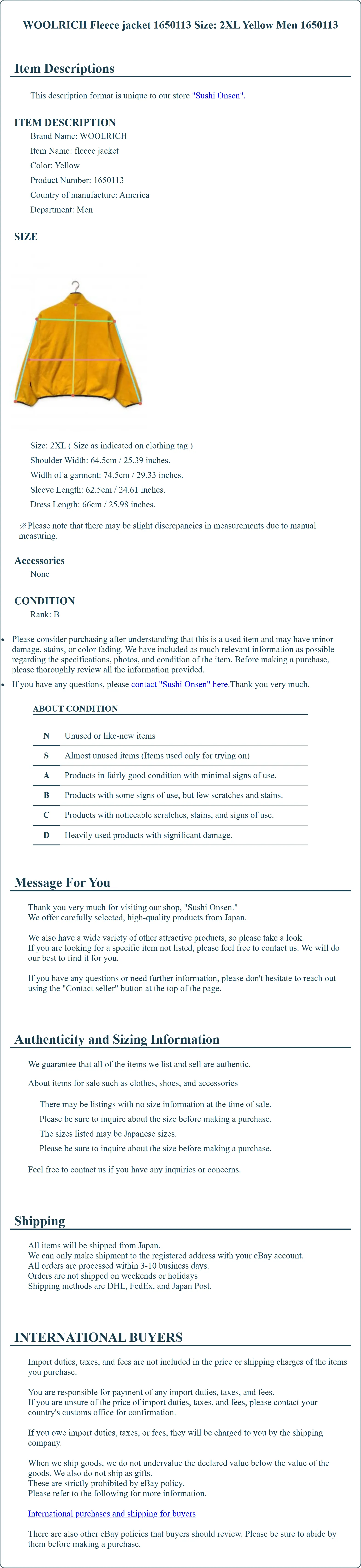 Product Details for Sushi Onsen