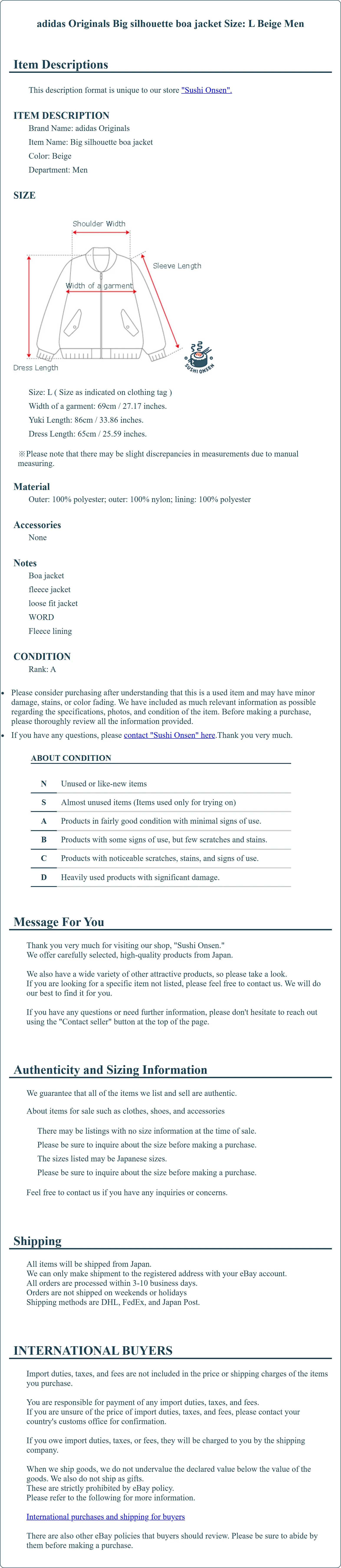 Product Details for Sushi Onsen