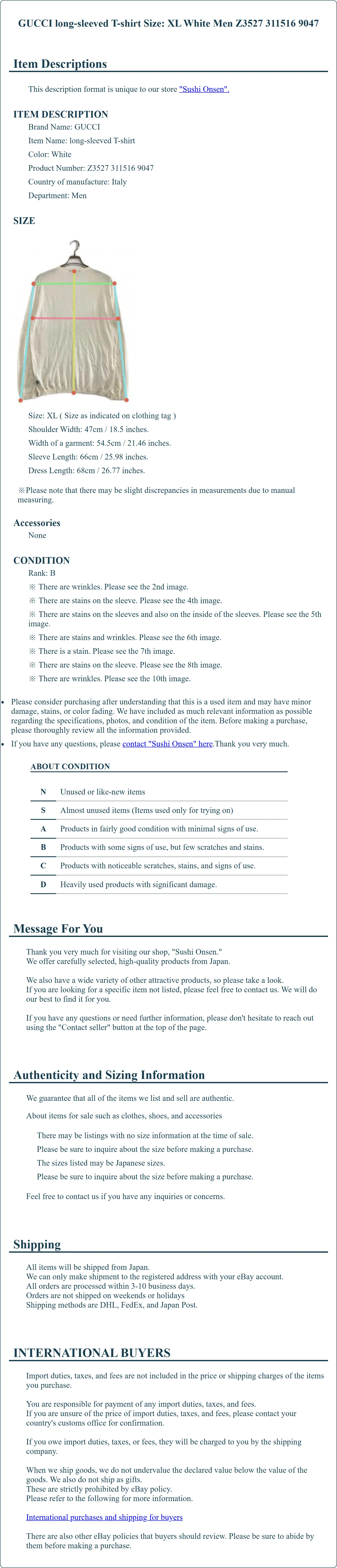 Product Details for Sushi Onsen