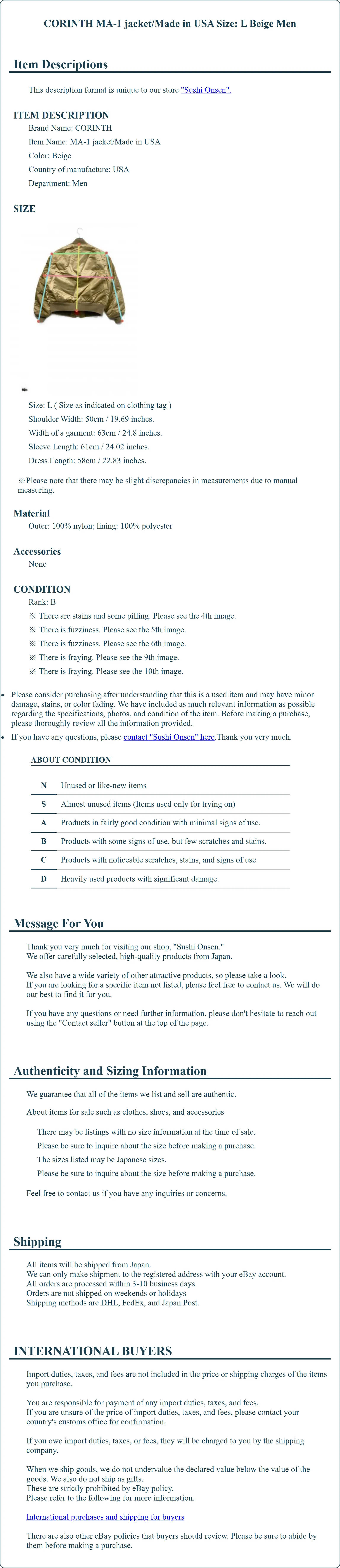 Product Details for Sushi Onsen