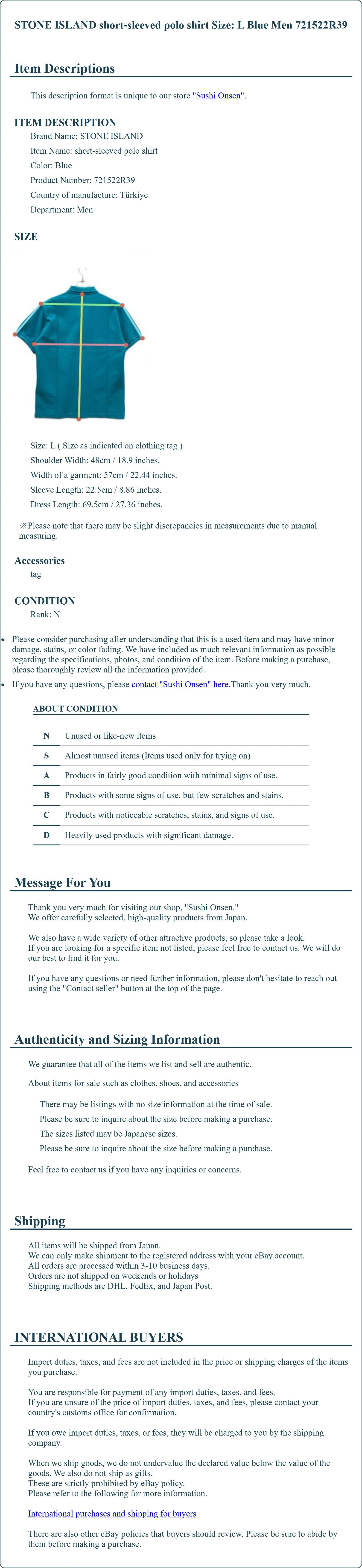 Product Details for Sushi Onsen