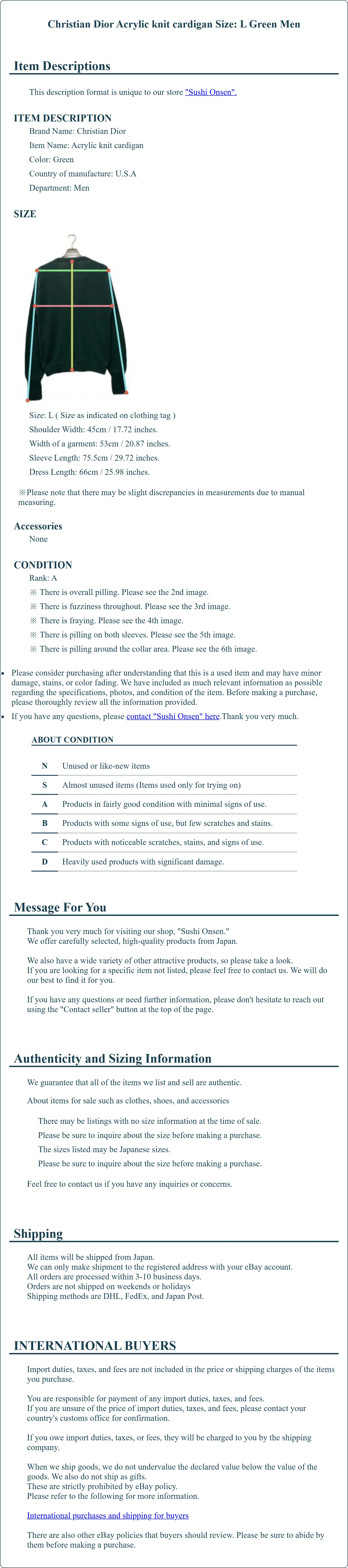 Product Details for Sushi Onsen