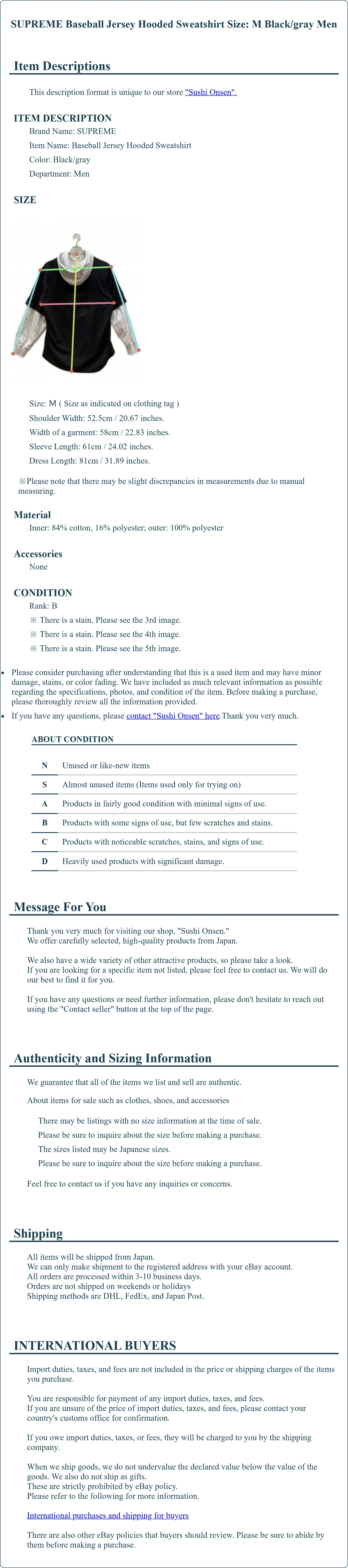 Product Details for Sushi Onsen