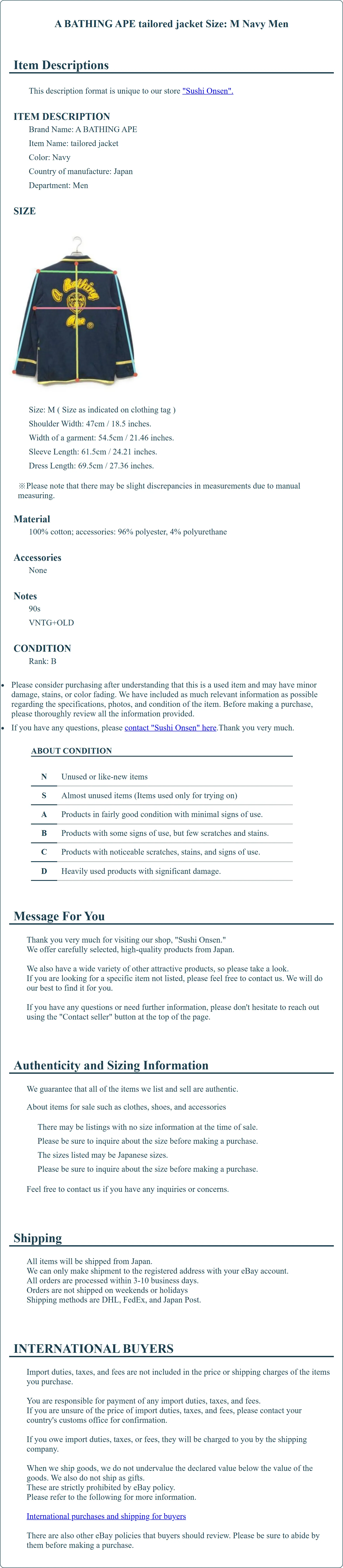 Product Details for Sushi Onsen