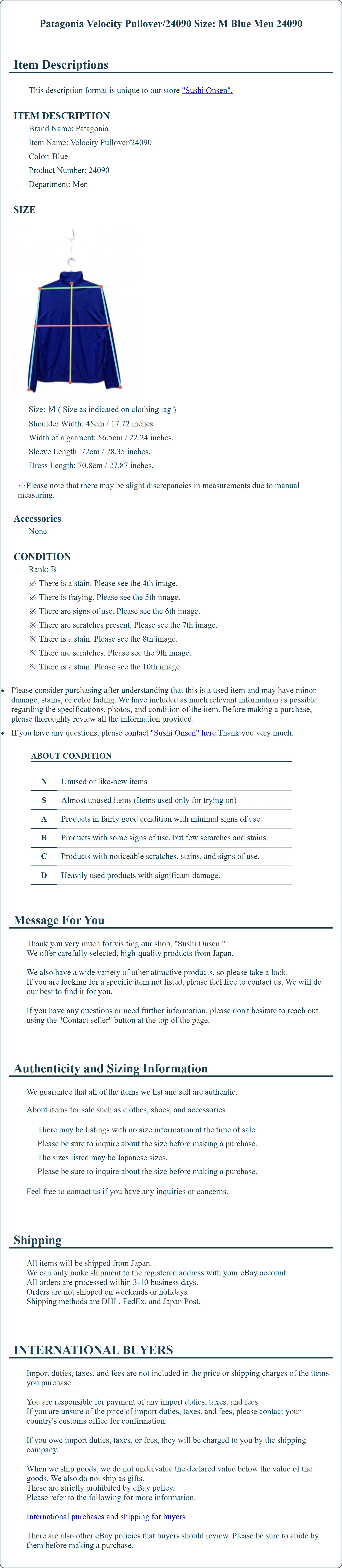 Product Details for Sushi Onsen