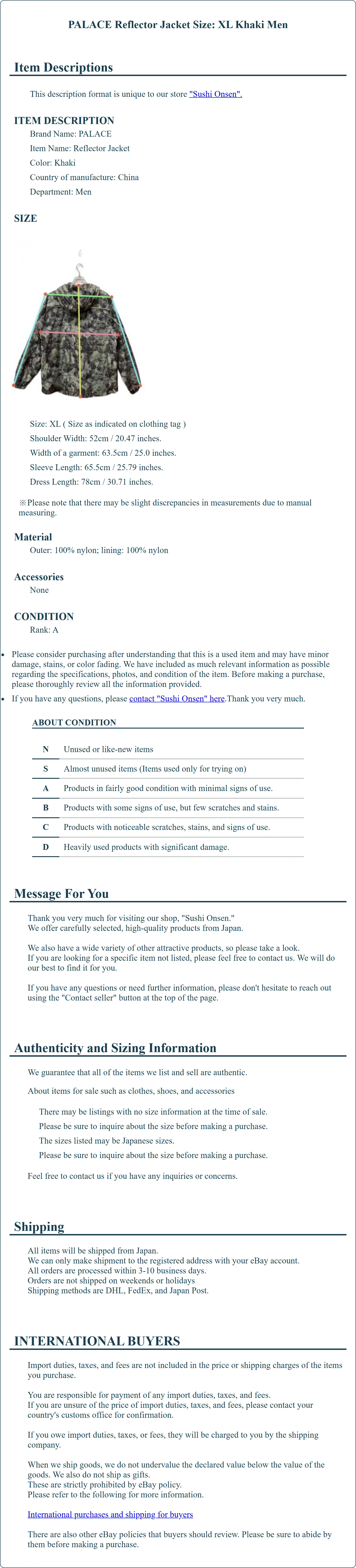 Product Details for Sushi Onsen