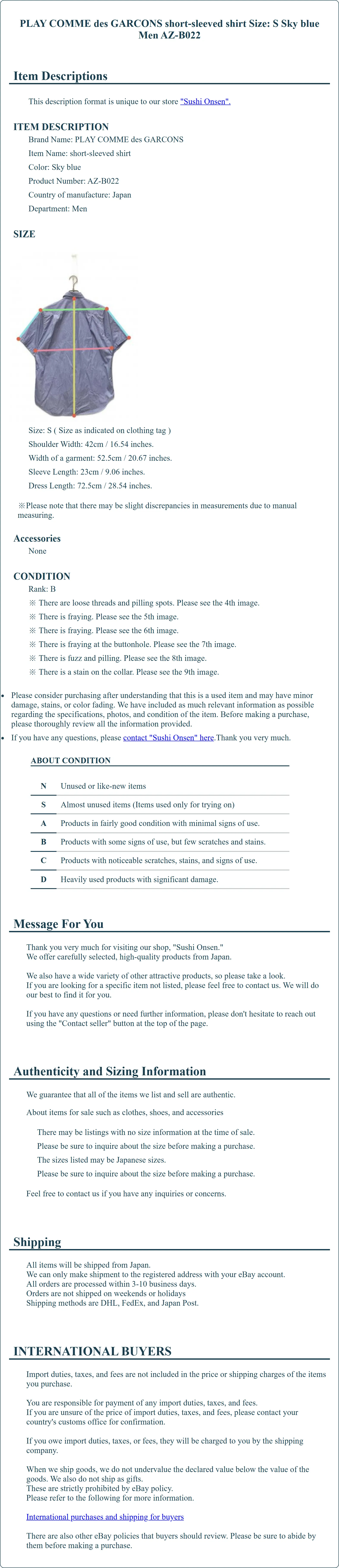 Product Details for Sushi Onsen