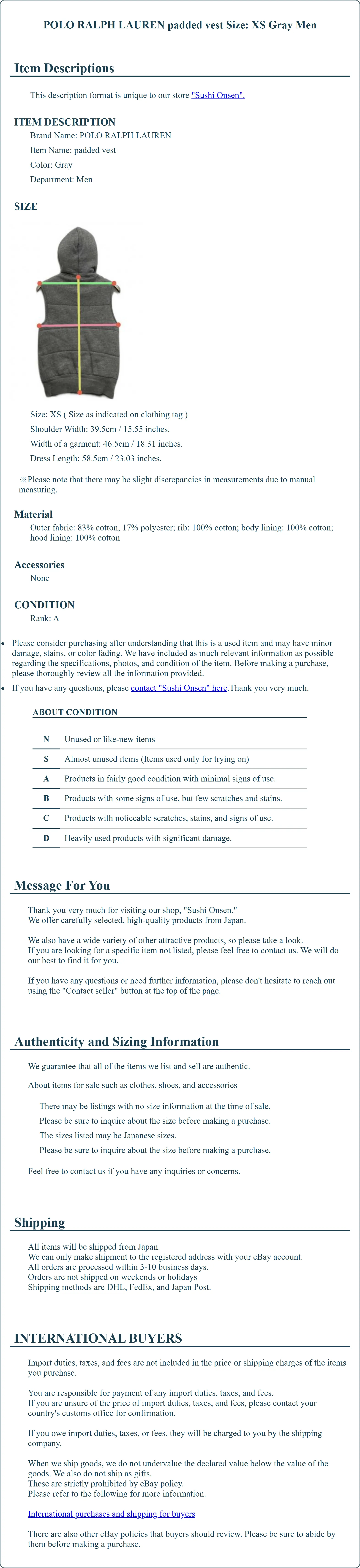 Product Details for Sushi Onsen