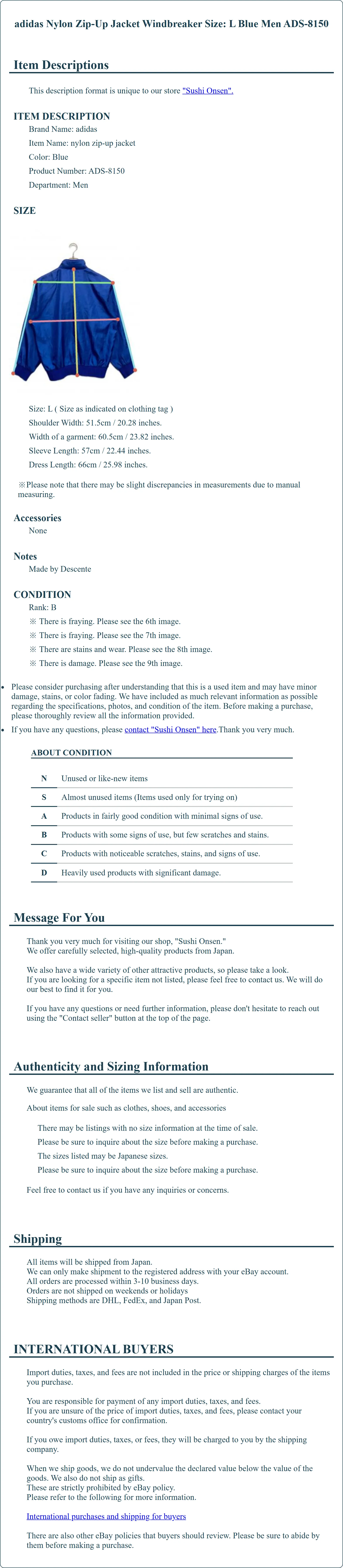Product Details for Sushi Onsen