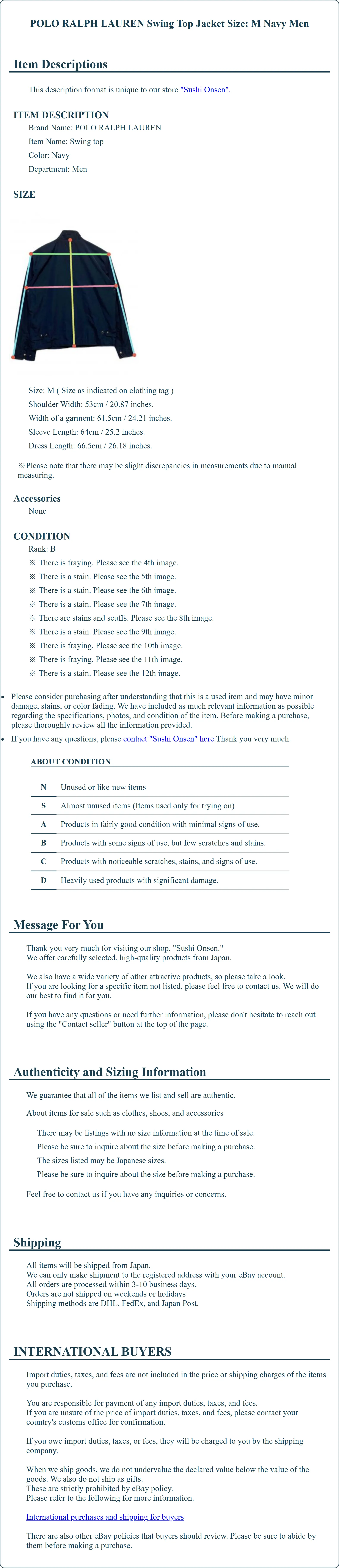 Product Details for Sushi Onsen