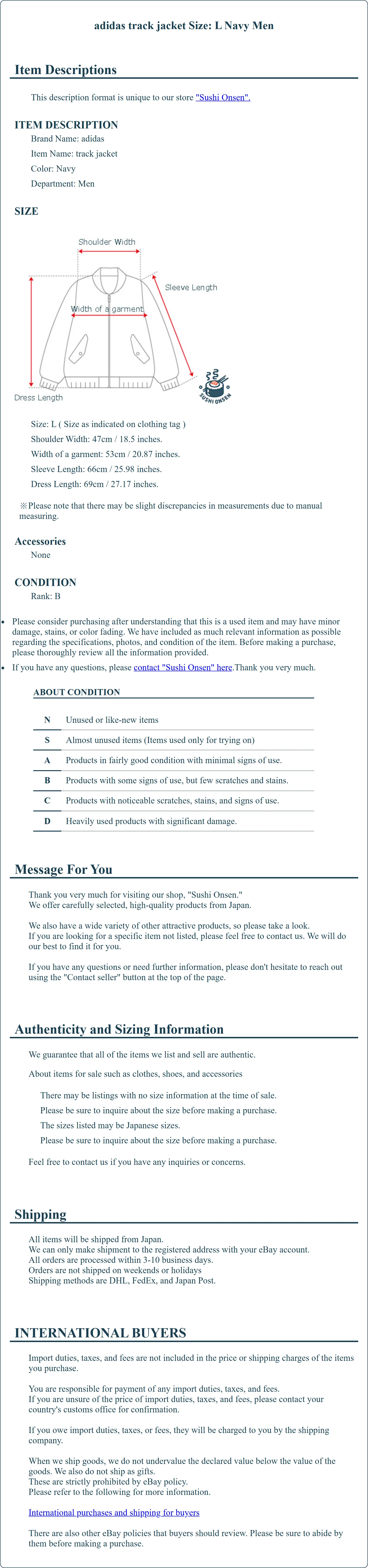 Product Details for Sushi Onsen