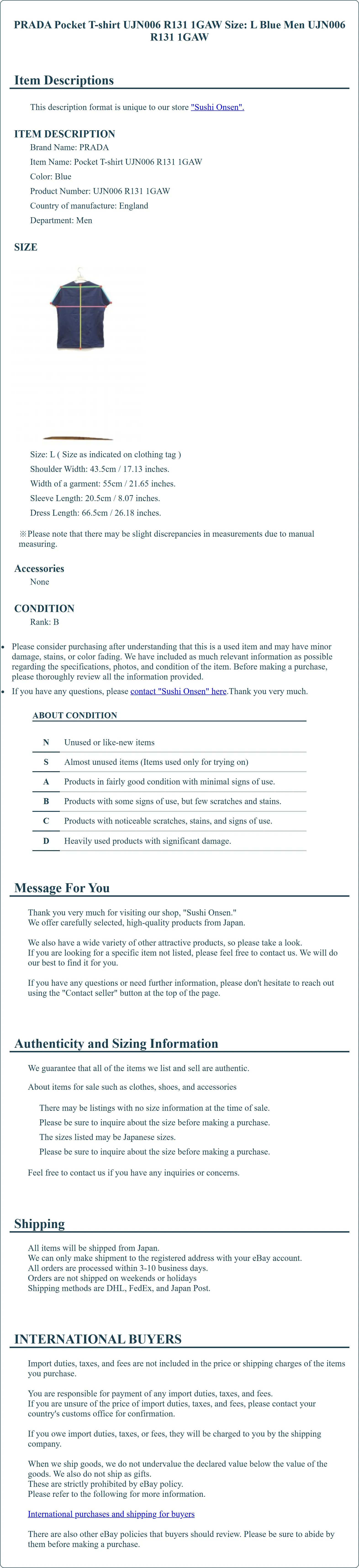 Product Details for Sushi Onsen