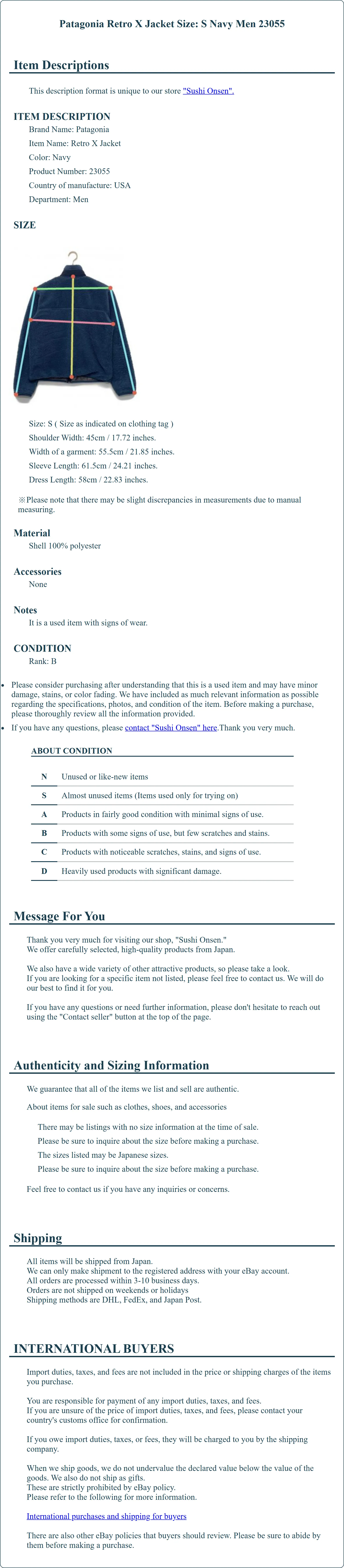 Product Details for Sushi Onsen