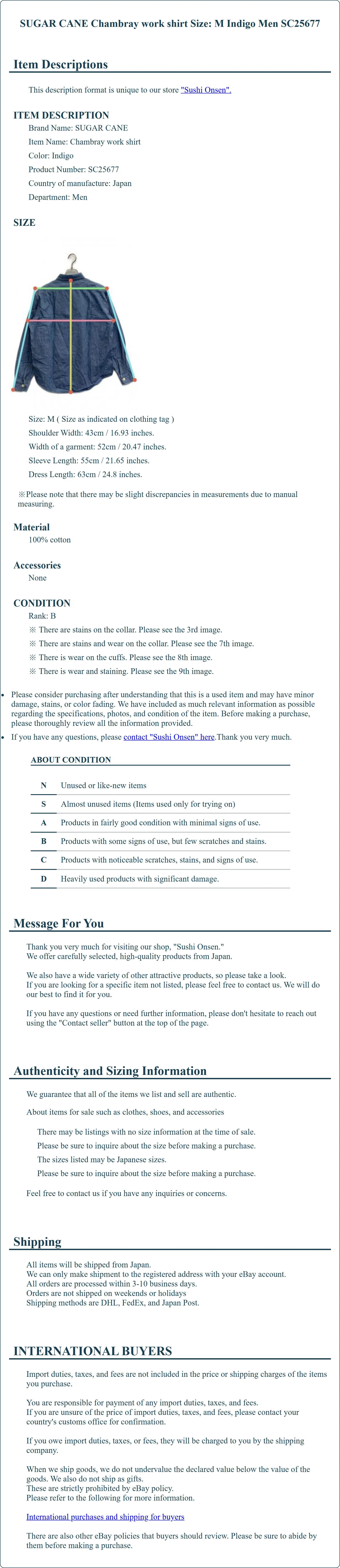 Product Details for Sushi Onsen