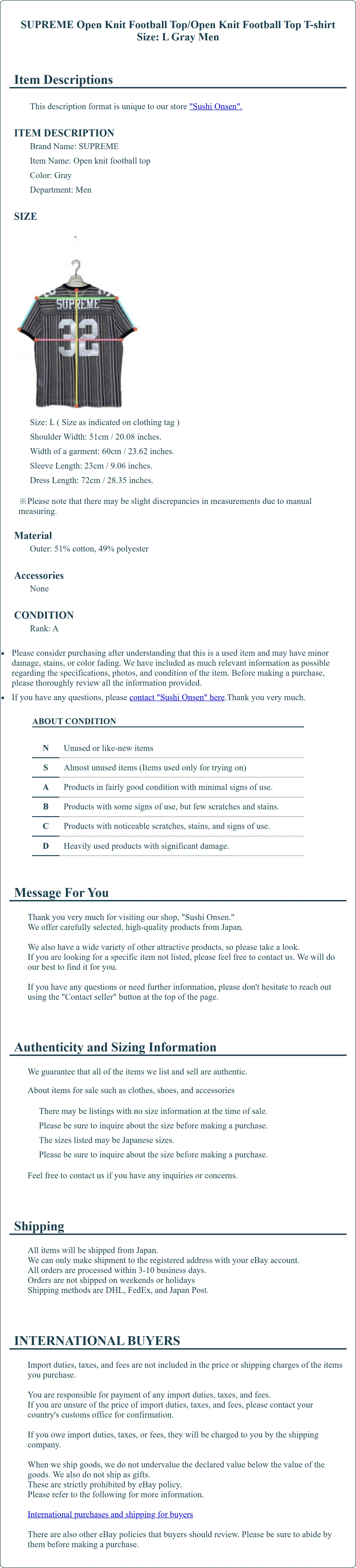 Product Details for Sushi Onsen