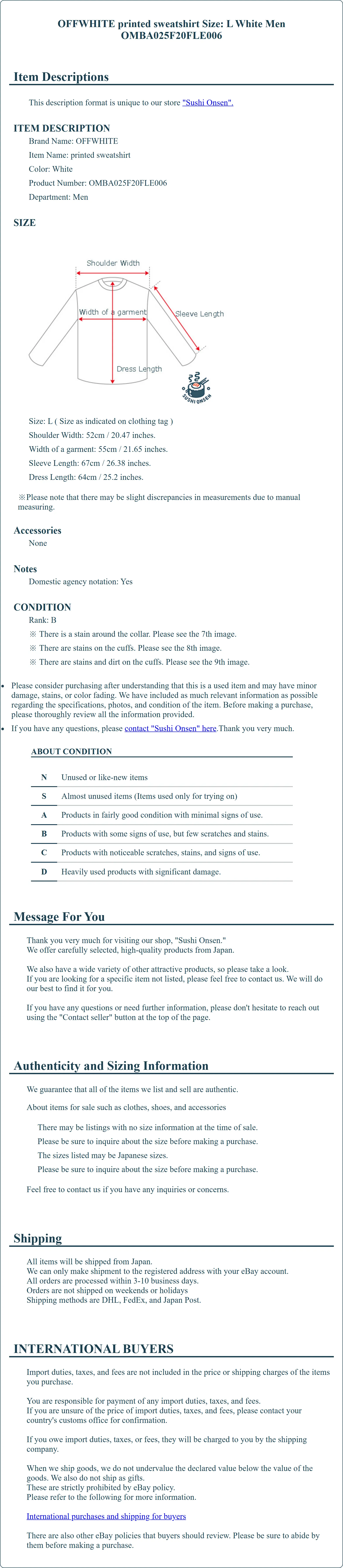 Product Details for Sushi Onsen