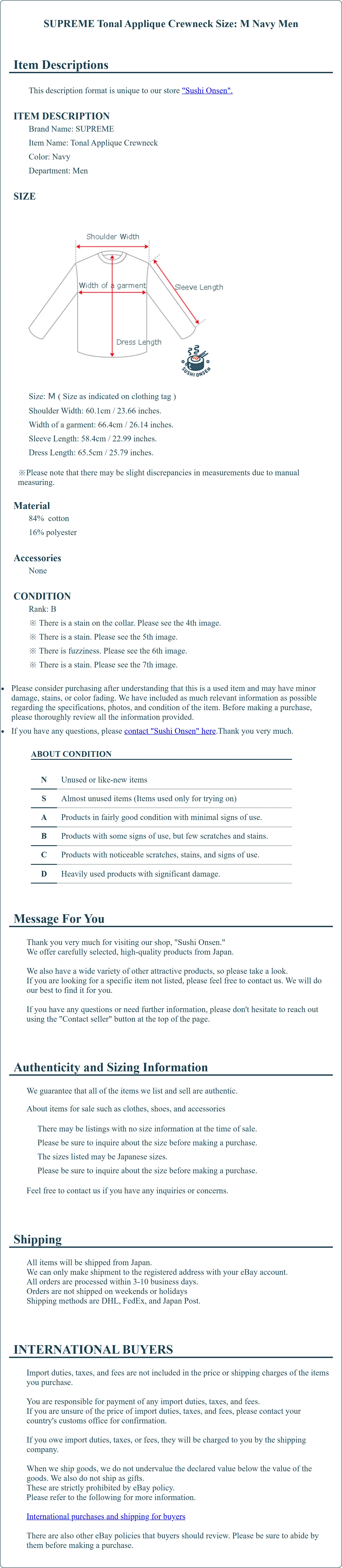 Product Details for Sushi Onsen