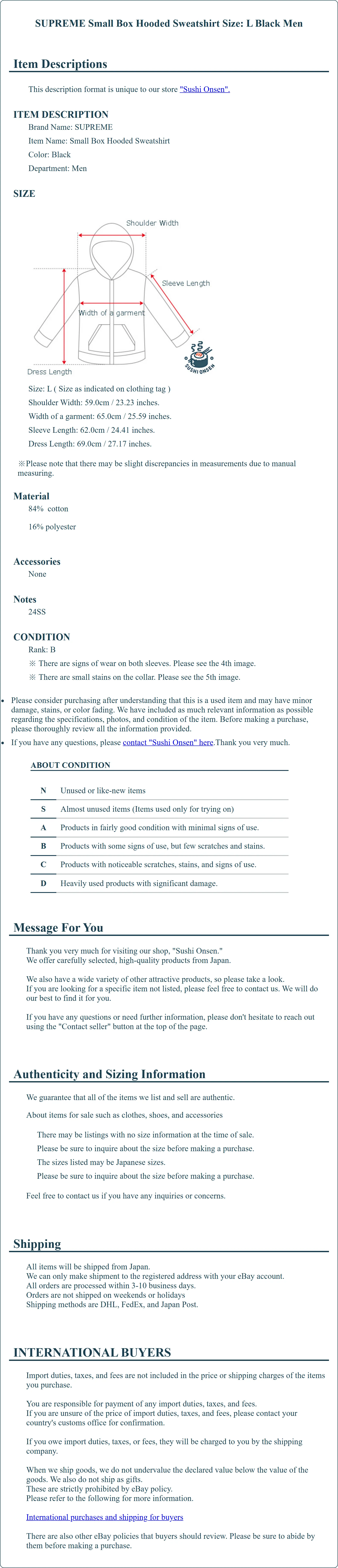 Product Details for Sushi Onsen