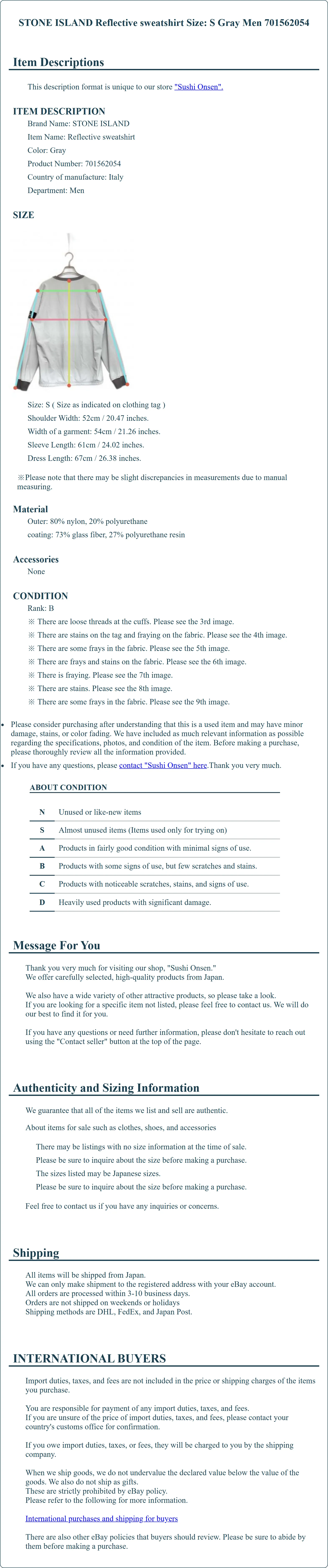 Product Details for Sushi Onsen