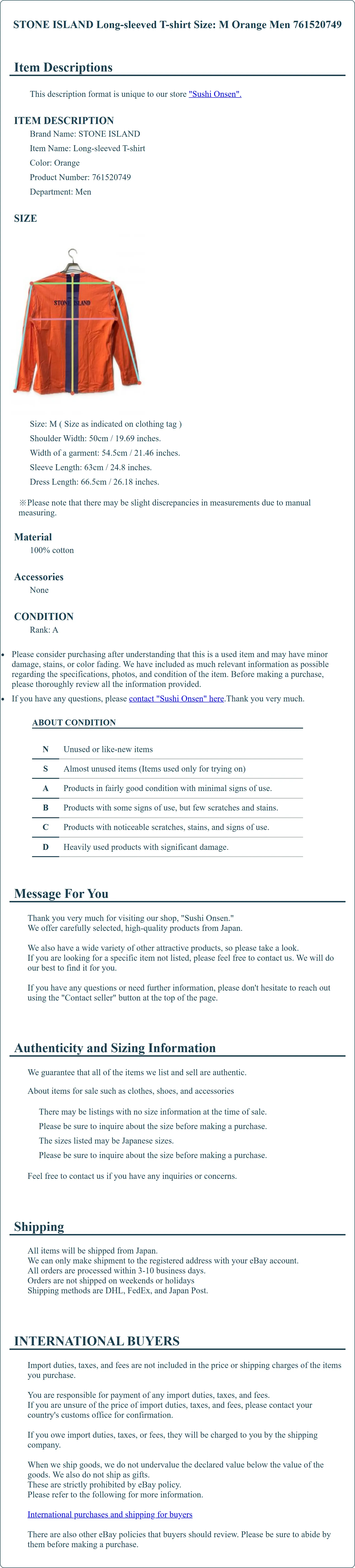 Product Details for Sushi Onsen