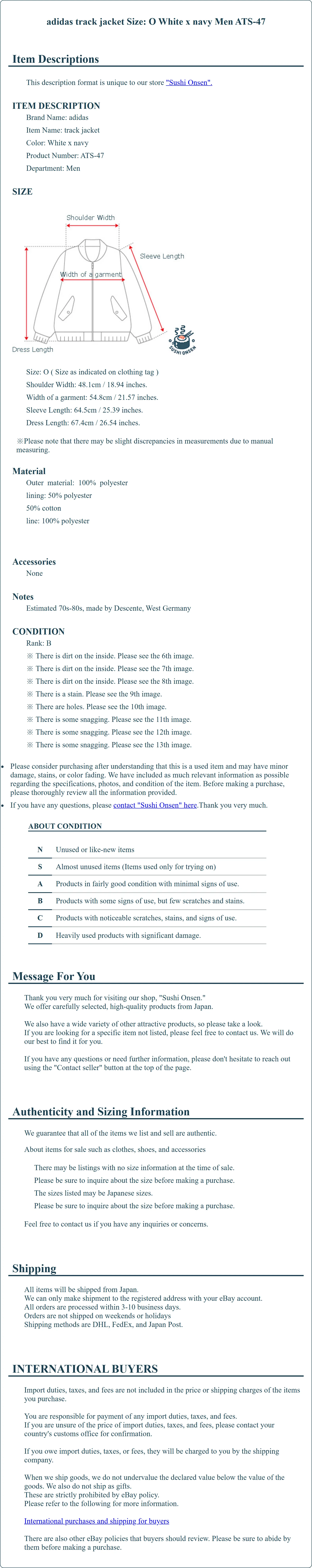 Product Details for Sushi Onsen