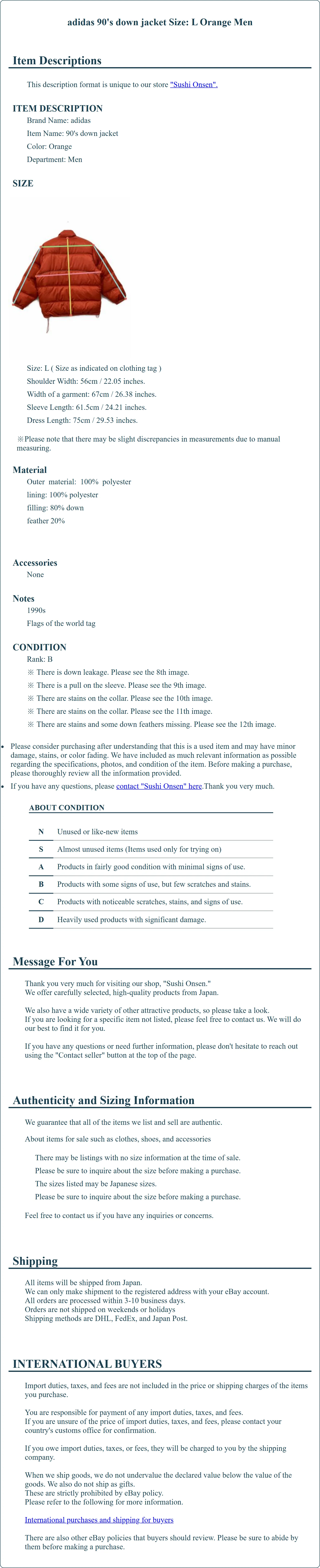 Product Details for Sushi Onsen