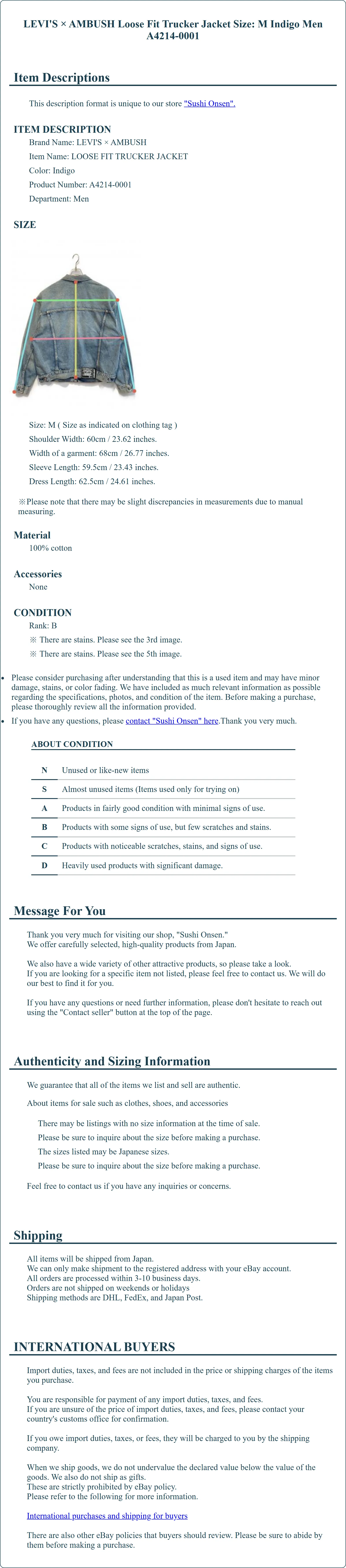 Product Details for Sushi Onsen