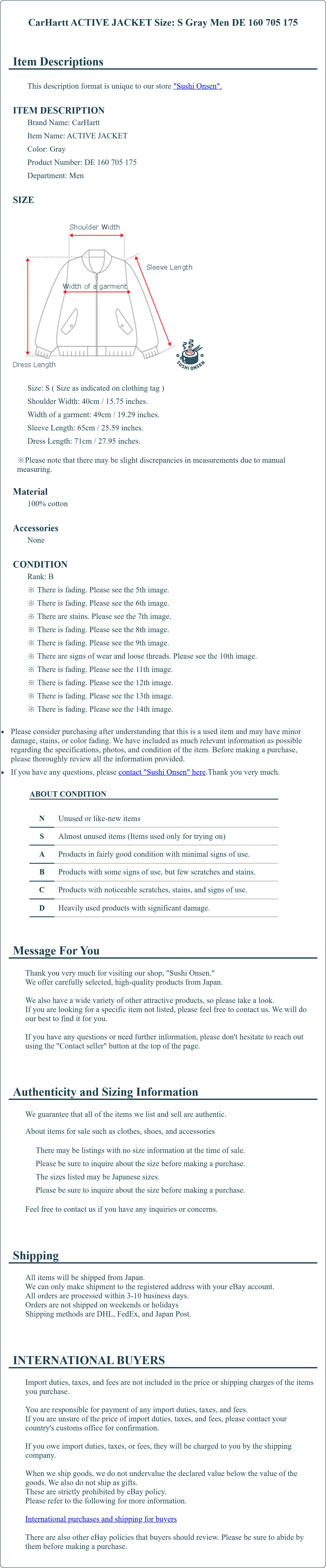 Product Details for Sushi Onsen