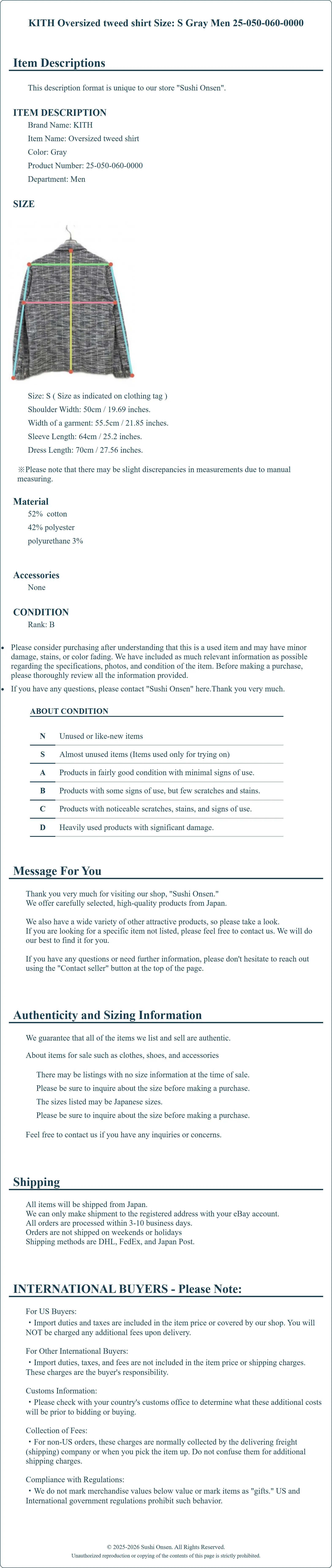 Product Details for Sushi Onsen