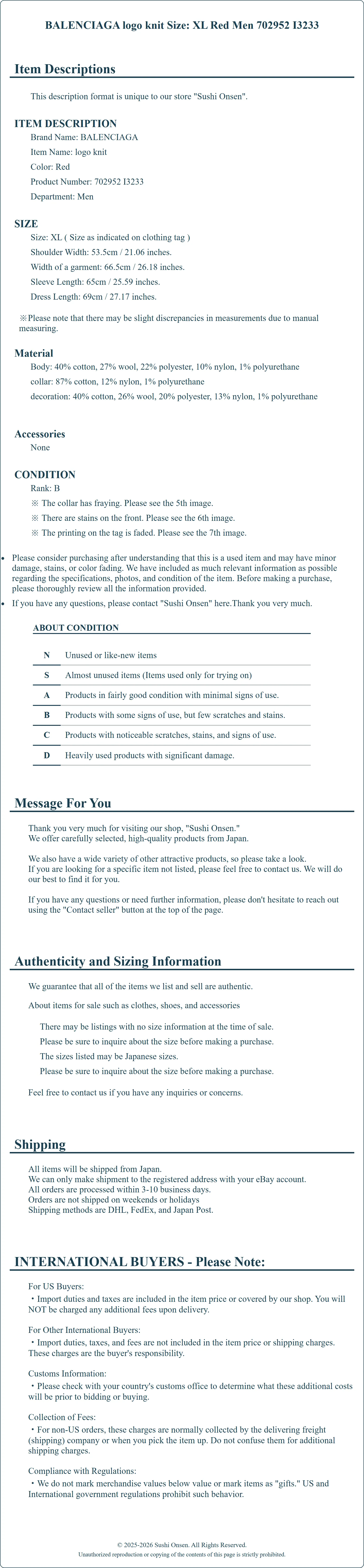 Product Details for Sushi Onsen