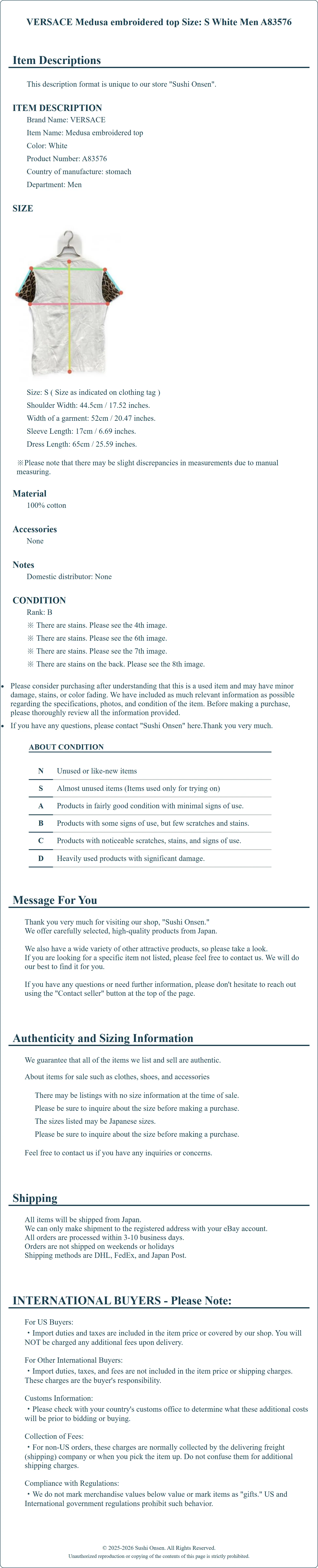 Product Details for Sushi Onsen