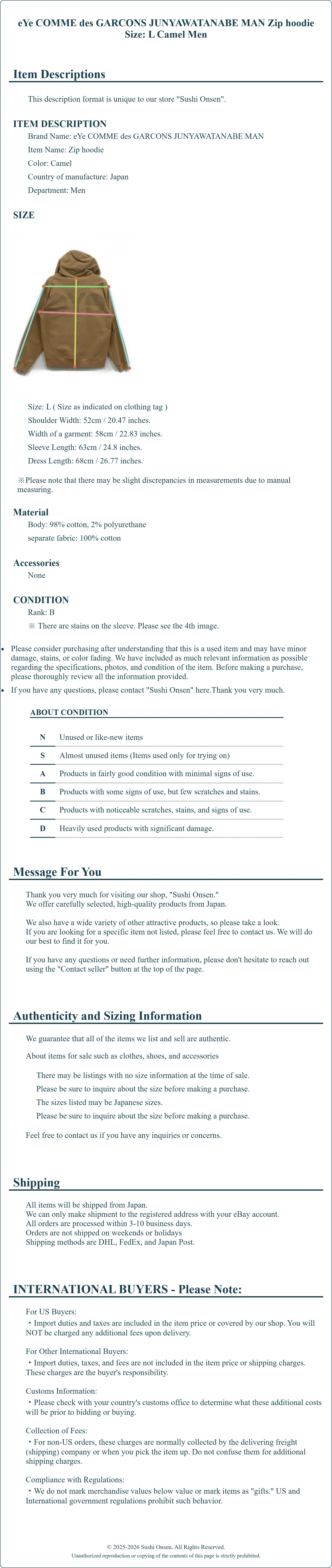 Product Details for Sushi Onsen