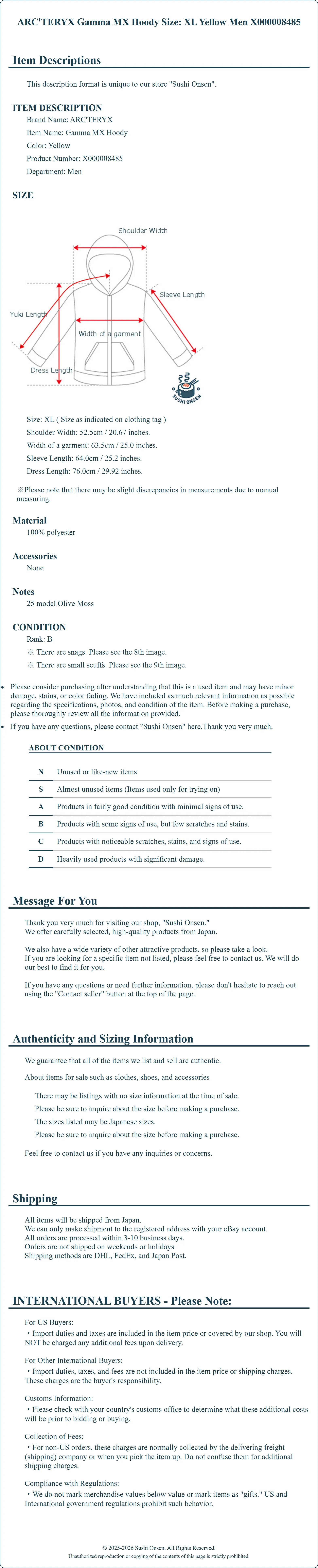Product Details for Sushi Onsen