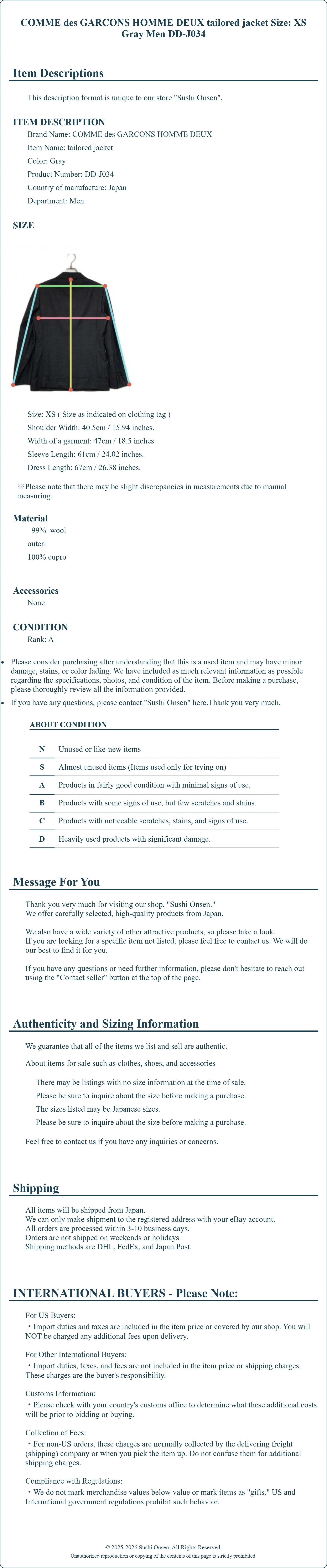 Product Details for Sushi Onsen