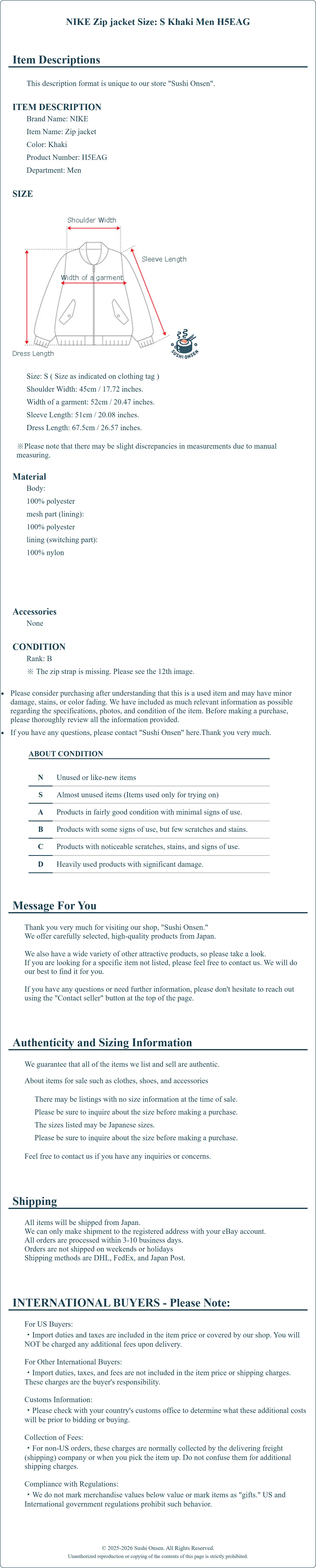 Product Details for Sushi Onsen