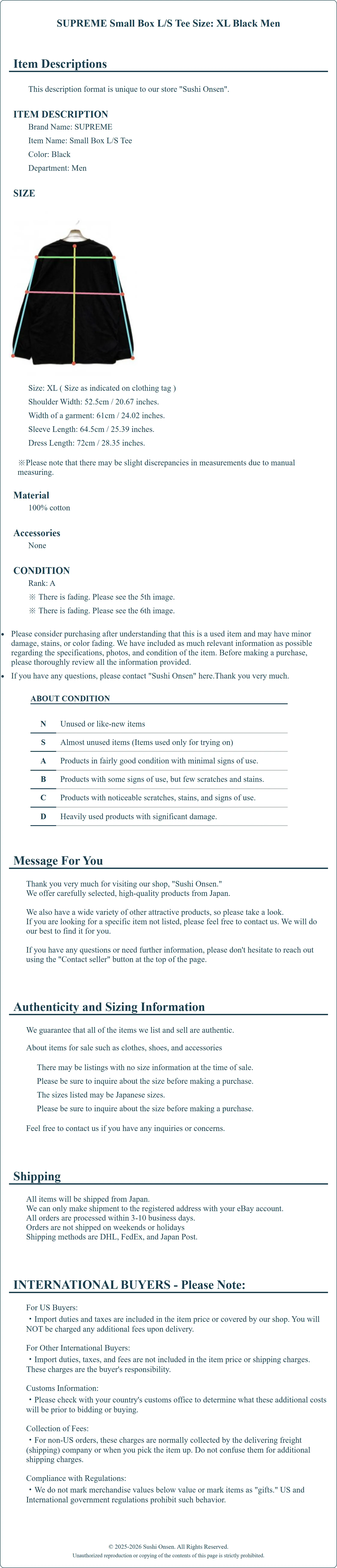 Product Details for Sushi Onsen