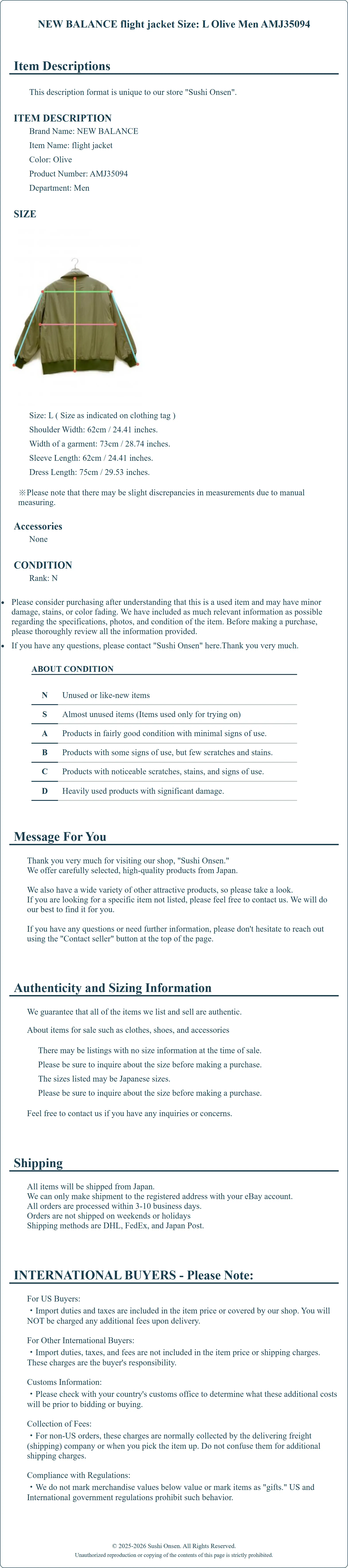 Product Details for Sushi Onsen