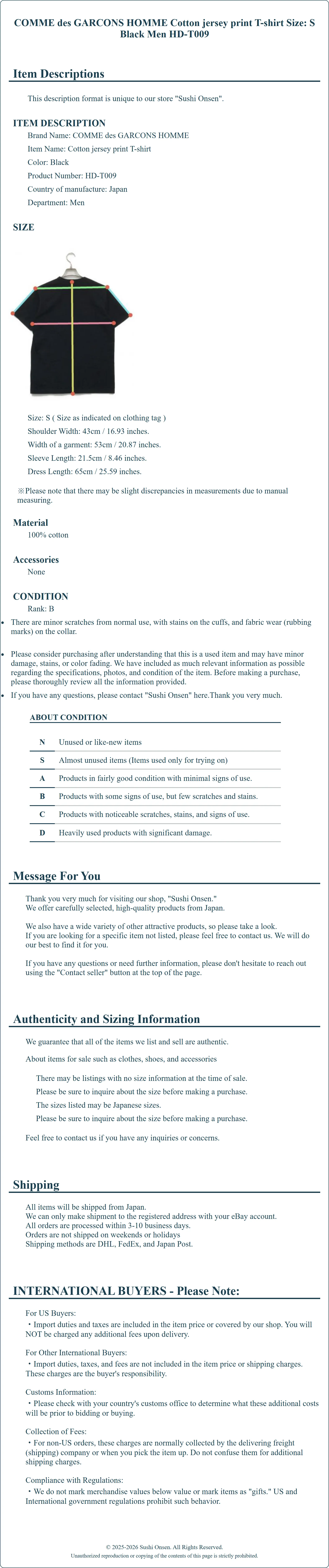 Product Details for Sushi Onsen