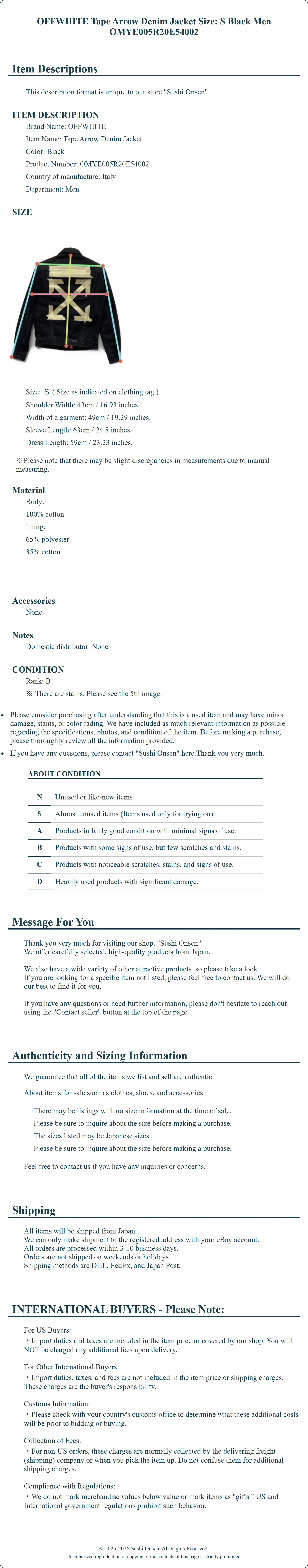 Product Details for Sushi Onsen