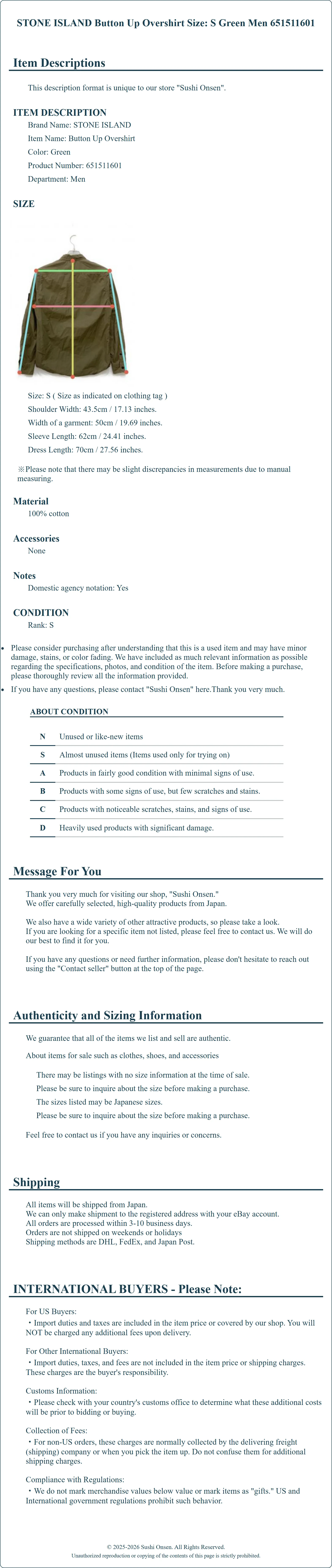 Product Details for Sushi Onsen