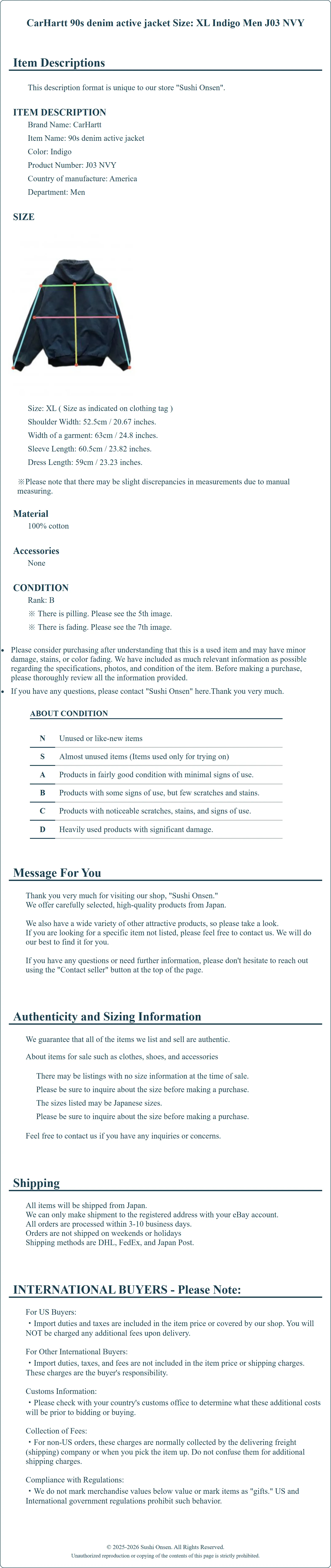 Product Details for Sushi Onsen