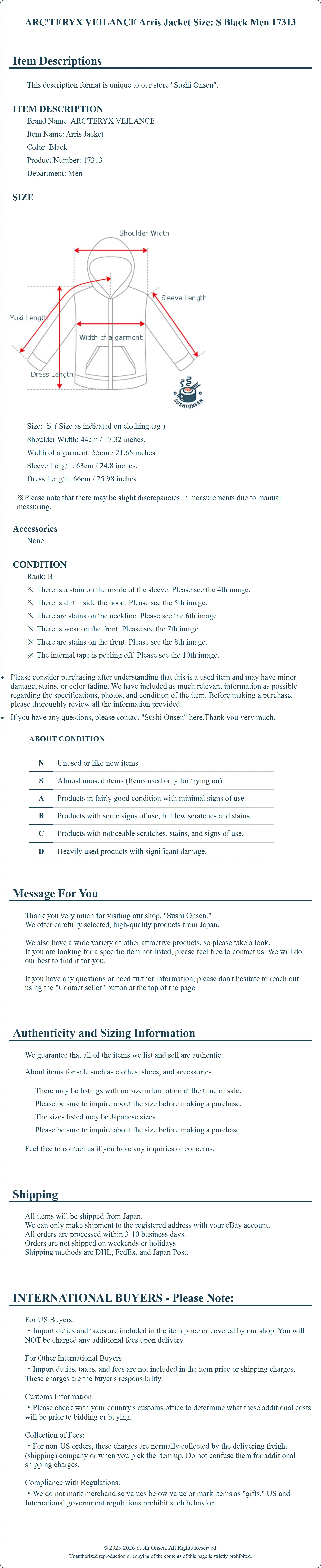 Product Details for Sushi Onsen
