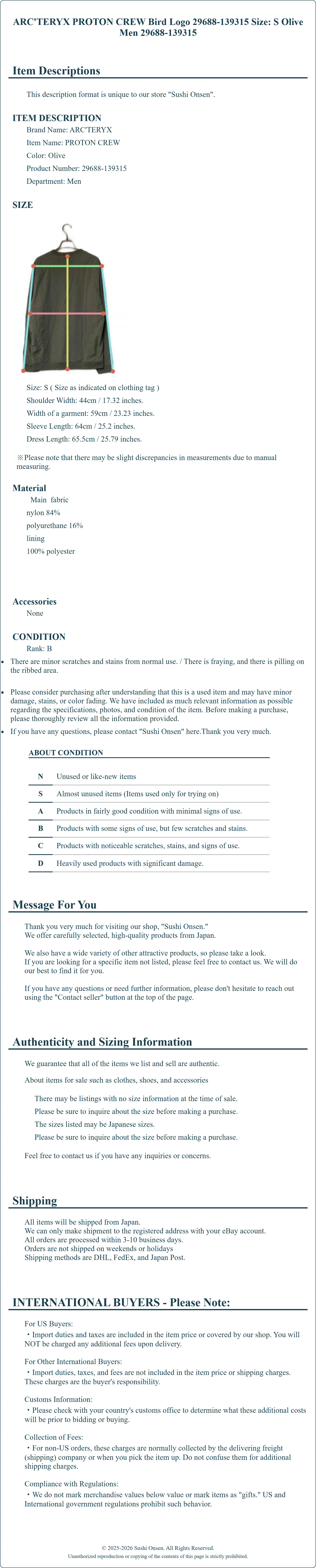 Product Details for Sushi Onsen