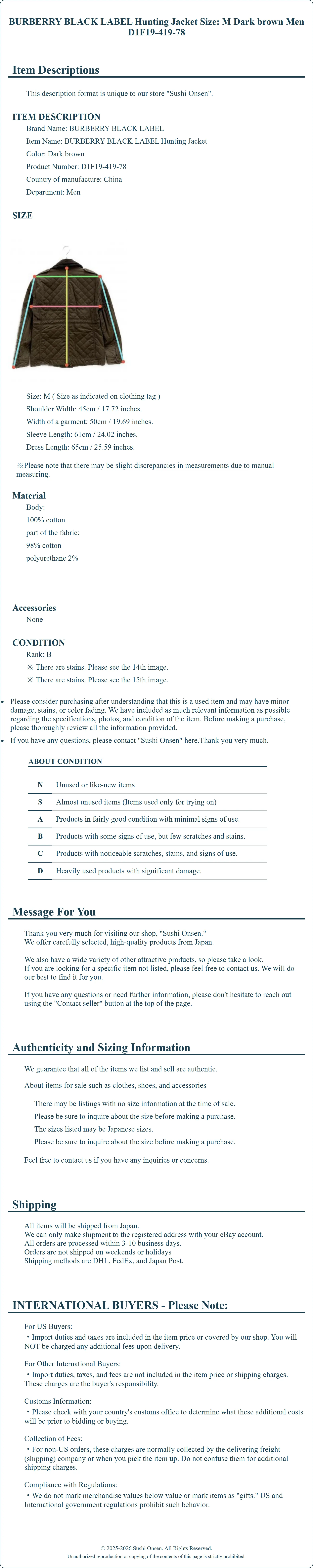 Product Details for Sushi Onsen