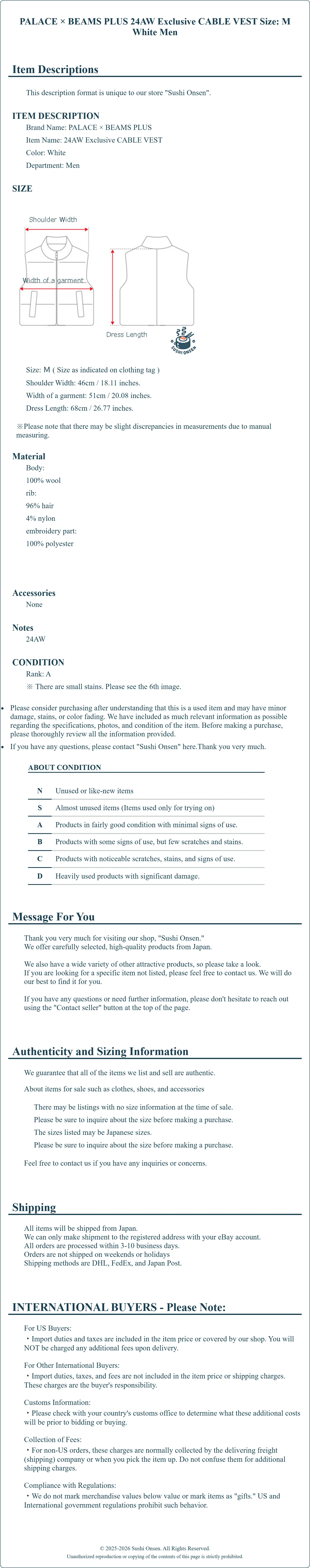 Product Details for Sushi Onsen