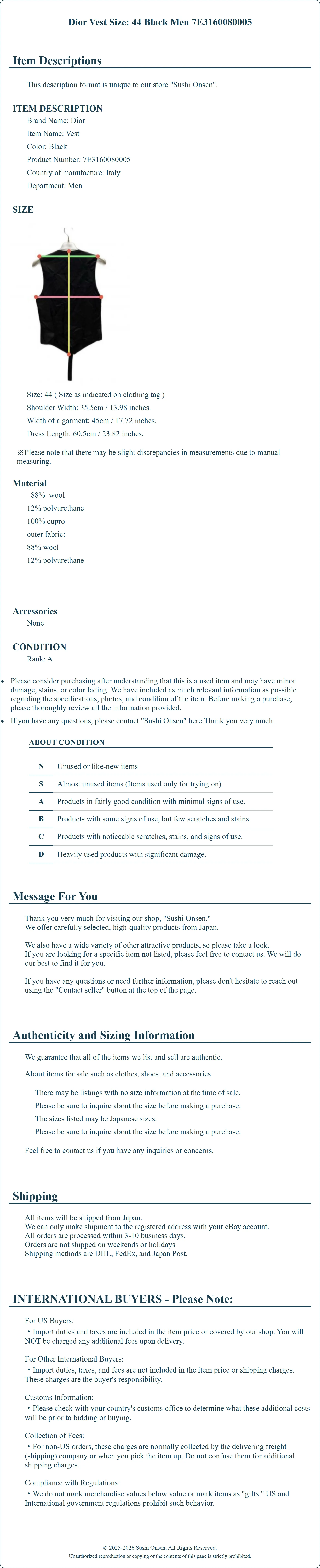 Product Details for Sushi Onsen